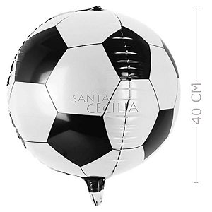 Balão Metal Bola de Futebol 4D - 40 cm Ref. C90259