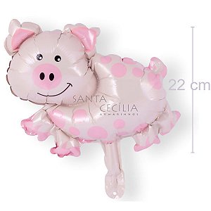 Balão Metal Animais - Porquinho 29 cm