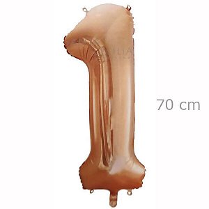 Balão de Número 70cm Rose Gold