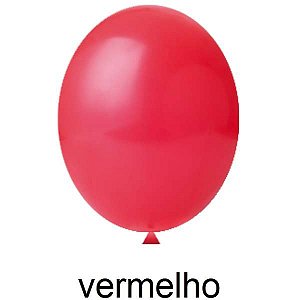Balão Happy Day 9 Liso 50 unid. - Vermelho