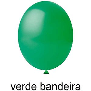 Balão Happy Day 9 Liso 50 unid. - Verde Bandeira