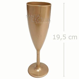 Taça de Champagne 180ml - Dourada