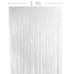 Cortina Metalizada 1x2m Franja - Branca