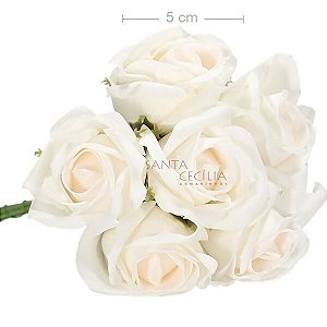 Buquê de Rosas Perfumadas em E.V.A 6 unid.- Ref.354-16 Branco