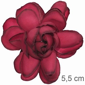 Flor de Tecido 10 unid. Ref. 1378 - Camélia Vermelha