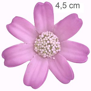 Flor de Tecido 10 unid. Ref. 0099 - Margarida Pink