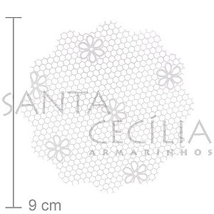 Fundo de Celofane 9cm. Branco com 100 unid.