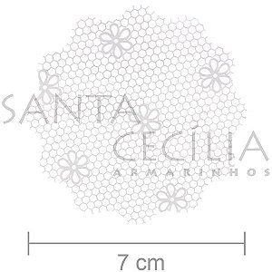 Fundo de Celofane 7cm. Branco com 100 unid.