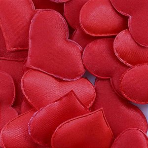 Aplique em Tecido para Lembrancinhas - Coração Vermelho G 50 unid. 1505-67