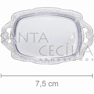 Mini Bandeja Incolor 7,5cm 08 unid Lembrancinha Chá de Cozinha