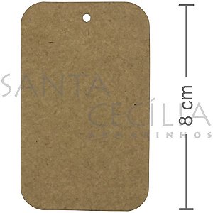 Tag Retangular 8 x 5cm Kraft 10 unid.