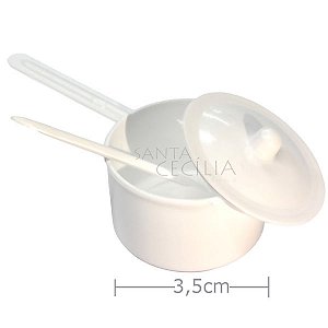 Mini Panelinha com Colher Plástico 6 unid. - Branca