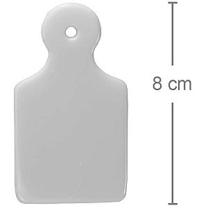 Tábua de Carne Plástica Branca 8cm - 10 unid - Lembrancinha Chá de Cozinha