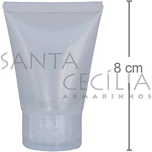 Potinhos para Lembrancinhas - Bisnaga Plástica 30ml Tampa Transparente - 10 unidades