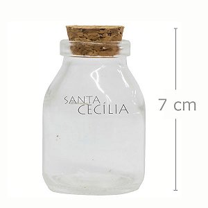 Potinho para Lembrancinha de Vidro Tampa de Rolha 50ml Ref. 4305