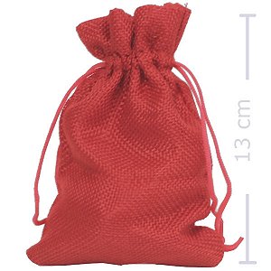 Saquinho de Tecido 9,5 x 13 cm - 10 unid. Vermelho Ref. 80050496-8