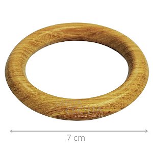 Argola de Madeira para Porta-Guardanapo - 7cm -  25 unid. - Cerejeira