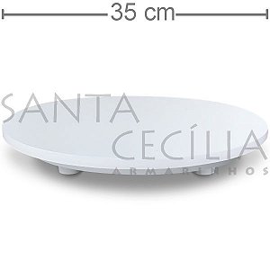 Prato Giratório em MDF - 35 cm - Branco