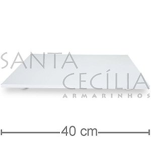 Tabuleiro para Bolo Retangular em MDF - 30 x 40 cm - Branco