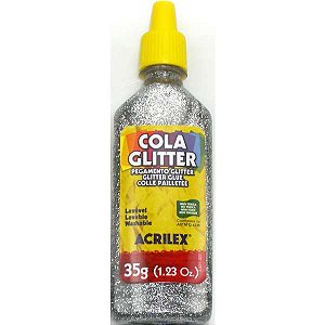 Cola Glitter Acrilex 202 Prata - 35g