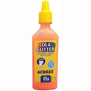 Cola Glitter Acrilex 105 Laranja - 35g