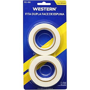 Fita Adesiva Espuma Dupla Face 18mm x 1m - Ref. FC-110