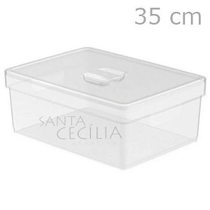 Caixa Organizadora Transparente Tampa Rasa 5Litros - Ref. 503.006.001