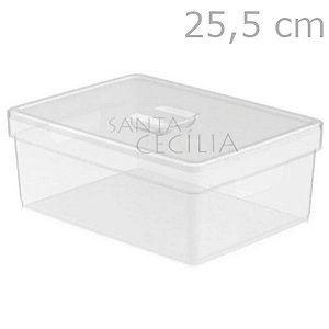 Caixa Organizadora Transparente Tampa Rasa 1,5 Litros- Ref. 502.012.001