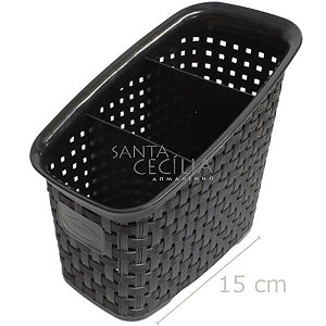 Organizador Multiuso 3 Divisórias Preto  - Ref. 041/P