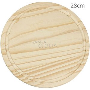 Tábua de Corte Redonda com Canaleta 28 cm