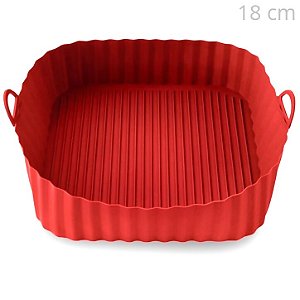 Forma em Silicone para Fritadeira Elétrica - Quadrada Vermelha