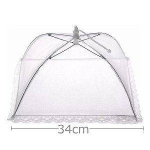 Cobre Bolo - Tela Protetora de Alimentos Mosquiteiro Quadrada 34cm Ref. 3232
