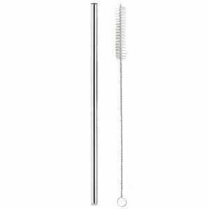 Canudo de Metal com Escova de Limpeza Ref. ZU300