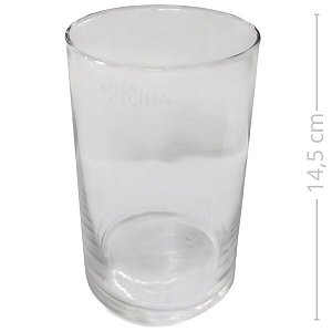 Decoração Cilíndrica em Vidro 14,5 x 8,5 cm Ref. 915HKZT