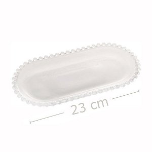 Travessa Oval de Cristal Pérola - Ref 28386