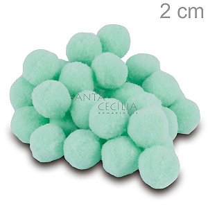 Pom Pom Solto 20mm 100 unid. - Verde Água 238
