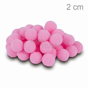 Pom Pom Solto 20mm 100 unid. - Rosa