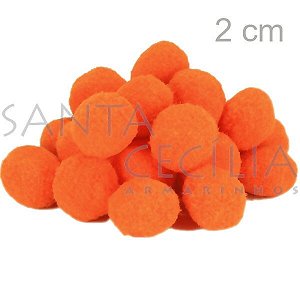 Pom Pom Solto 20mm 100 unid. - Laranja