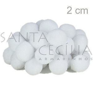 Pom Pom Solto 20mm 100 unid. - Branco