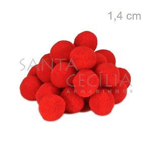 Pom Pom Solto 14mm 100 unid. - Vermelho 145