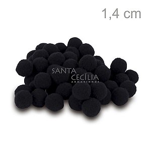 Pom Pom Solto 14mm 100 unid. - Preto 310