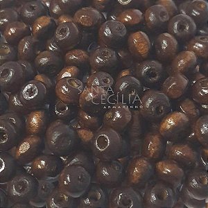 Miçanga Bola de Madeira 8mm - 25gr - Marrom