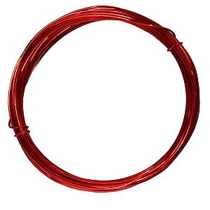 Arame Metálico para Artesanato 5 Metros - Vermelho