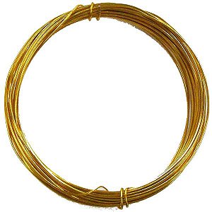 Arame Metálico para Artesanato 5 Metros - Ouro