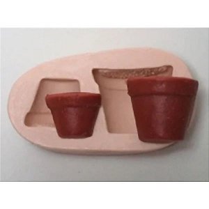 Molde de Silicone - Dois Vasos Ref. 089