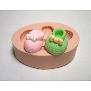 Molde de Silicone - 2 Sapatinhos Ref. 086