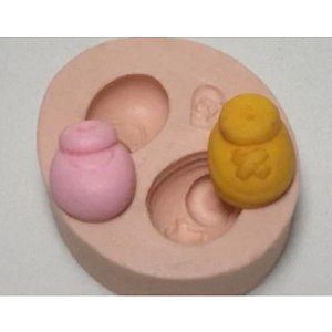 Molde de Silicone - 2 Sapatinhos Ref. 112