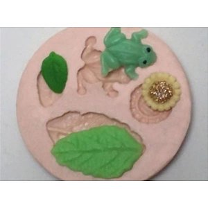 Molde de Silicone - Kit Rã com Folhas Ref. 215