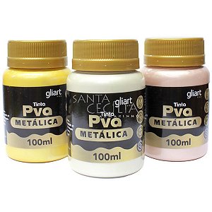 Tinta P.V.A Metálica 100ml Gliart