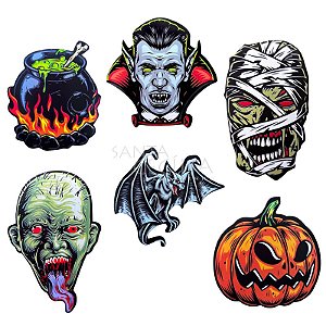 Tag Decorativa Halloween 10 unid. - Diversos Modelos